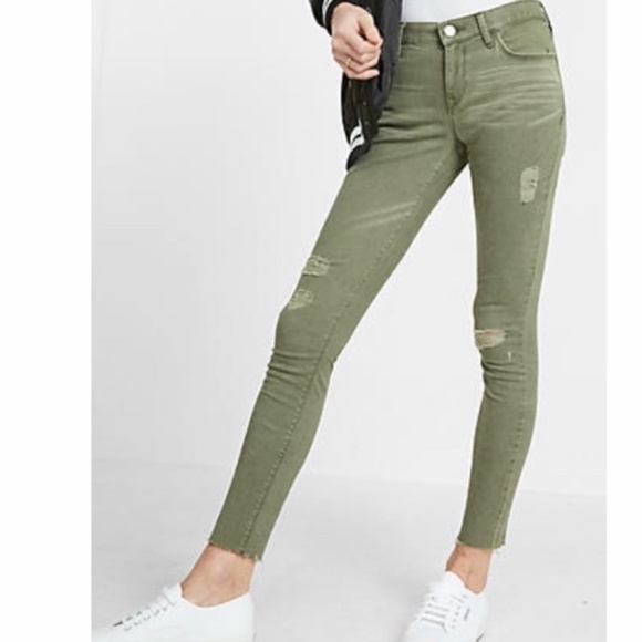 Express Denim - 🚨Express Distressed M-R Crop Ankle Legging, 6